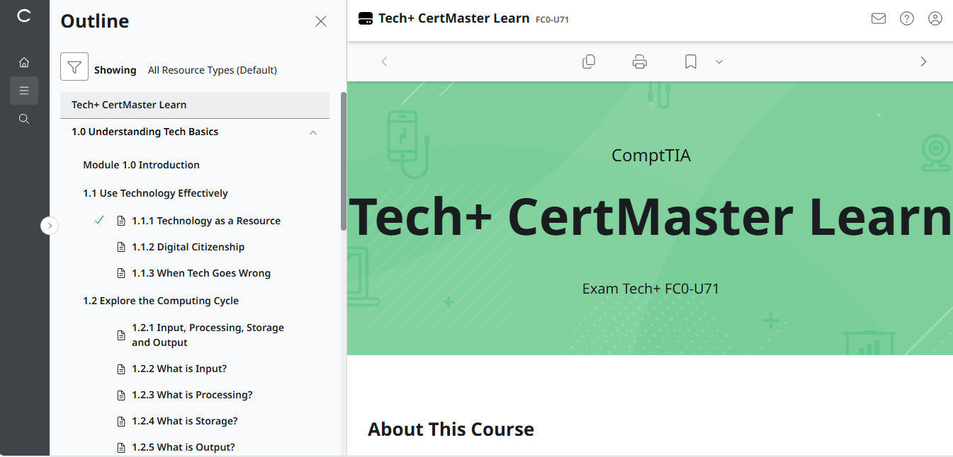 ข้อเสนอสุดพิเศษ! CertMaster Learn – Tech+ (V6) – (บัญชีใหม่) สิทธิ์เข้าใช้งาน 2 เดือน (