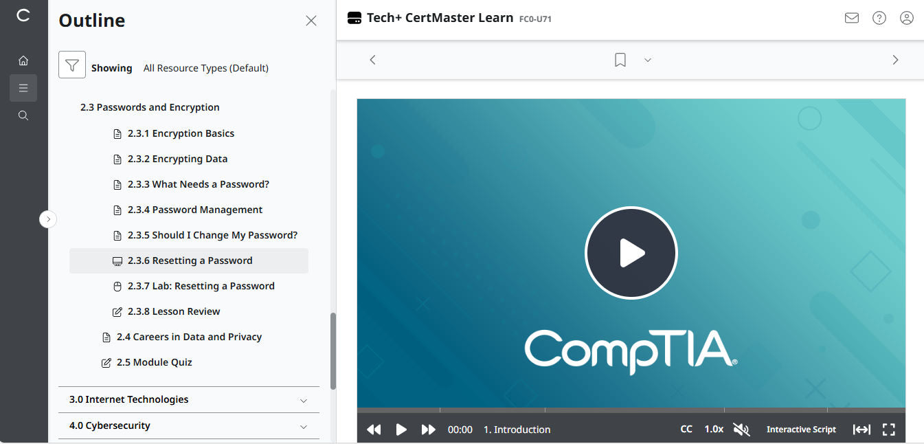 ข้อเสนอสุดพิเศษ! CertMaster Learn – Tech+ (V6) – (บัญชีใหม่) สิทธิ์เข้าใช้งาน 2 เดือน (