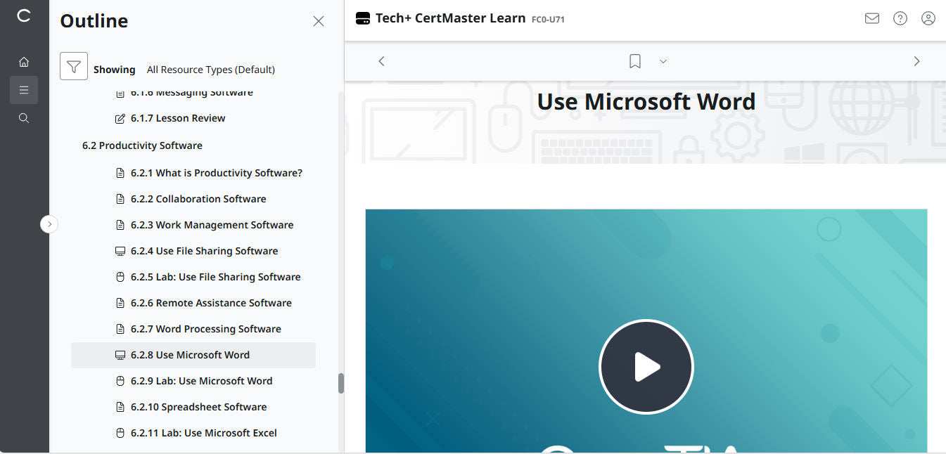 ข้อเสนอสุดพิเศษ! CertMaster Learn – Tech+ (V6) – (บัญชีใหม่) สิทธิ์เข้าใช้งาน 2 เดือน (