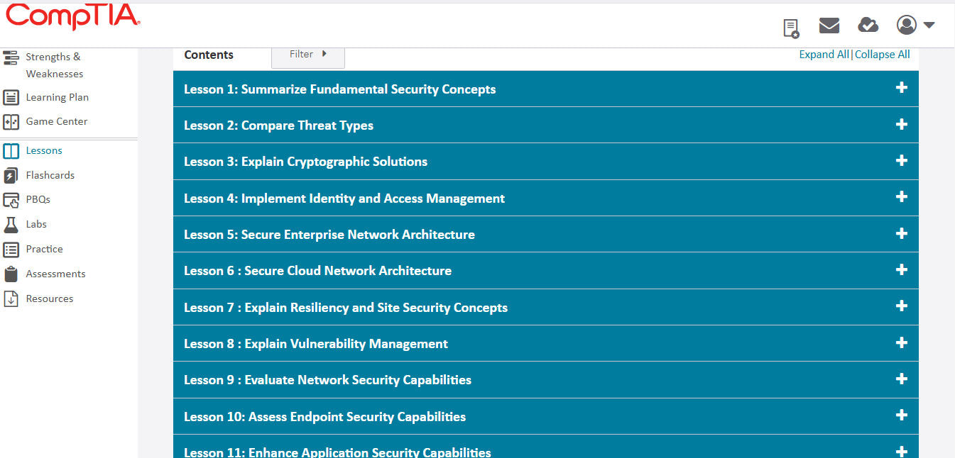 CompTIA Security+ CertMaster Learn + Labs (SY0-701) (3か月)