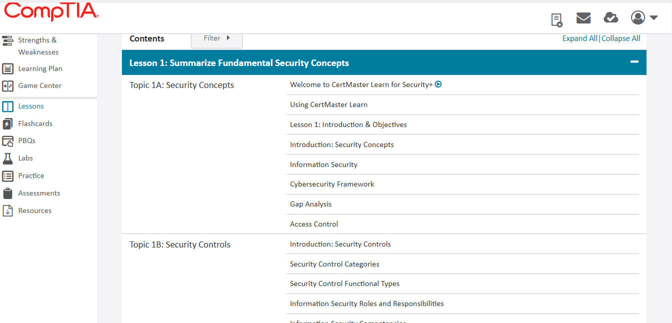 CompTIA Security+ CertMaster Learn + Labs (SY0-701) (3か月)