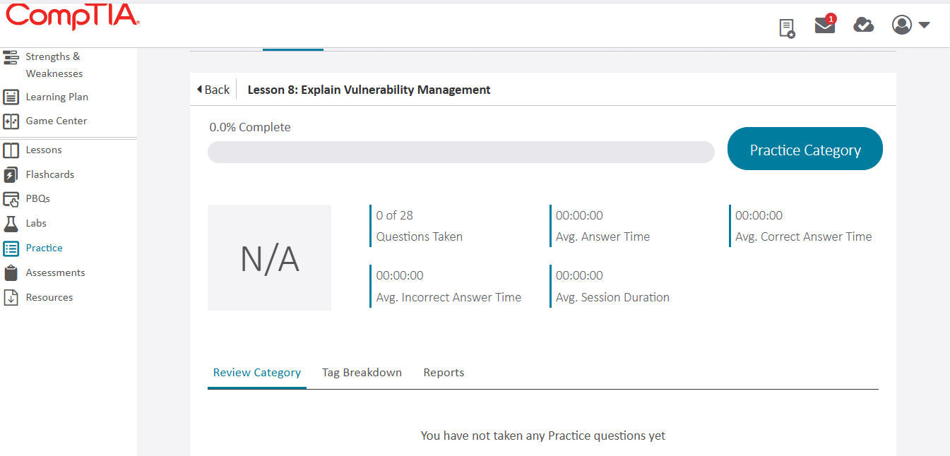CompTIA Security+ CertMaster Learn + Labs (SY0-701) (3か月)