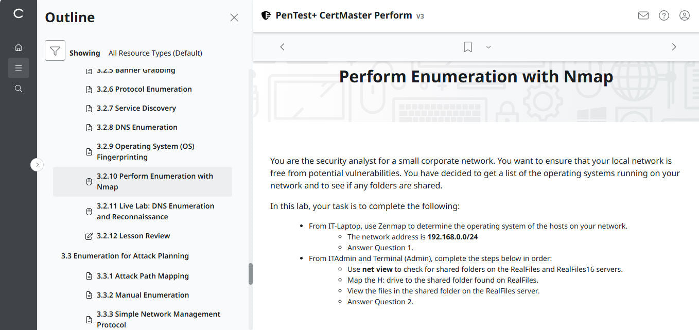 CertMaster Perform for CompTIA PenTest+ PT0-003 (V3) - 3ヶ月アクセス