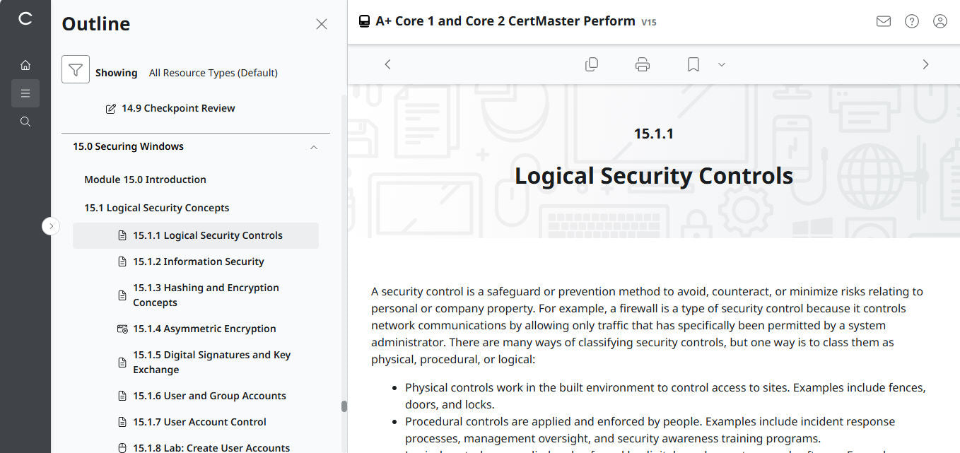 CertMaster Perform สำหรับ CompTIA A+ Core 1 & 2 (V15) (เข้าถึงได้ 4 เดือน)