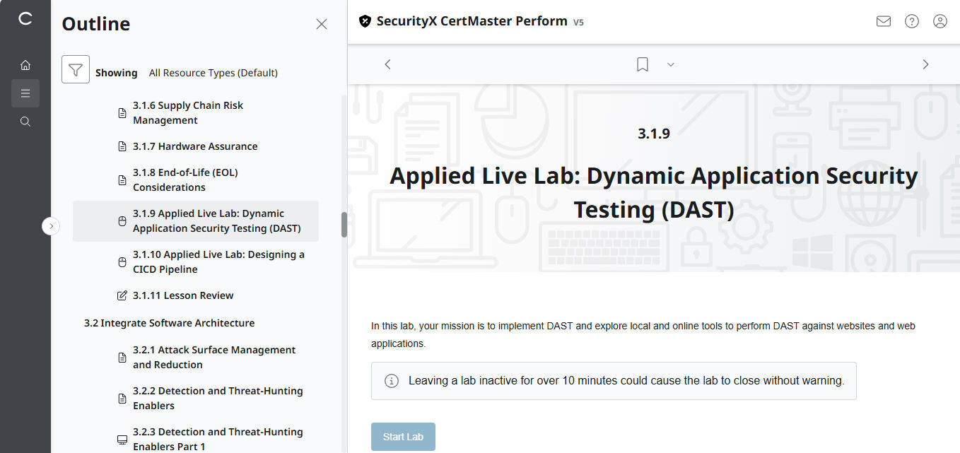 CompTIA CertMaster Perform – SecurityX CASP+ CAS-005 - 3ヶ月アクセス