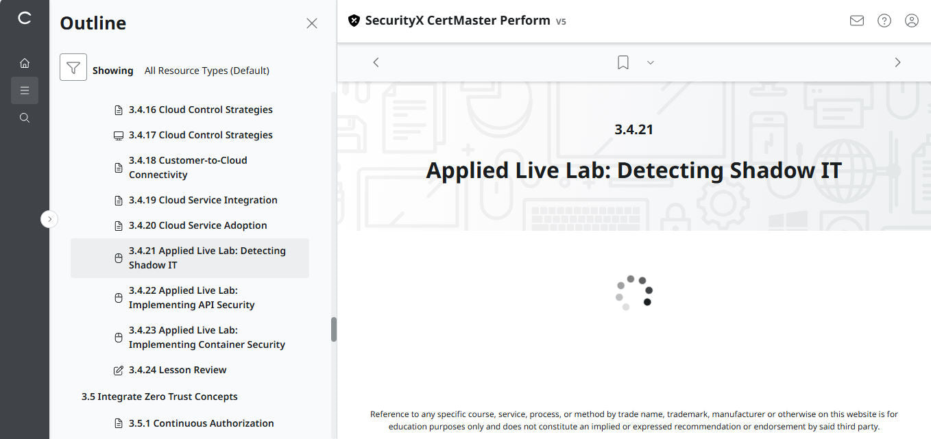 CompTIA CertMaster Perform – SecurityX CASP+ CAS-005 - 3ヶ月アクセス
