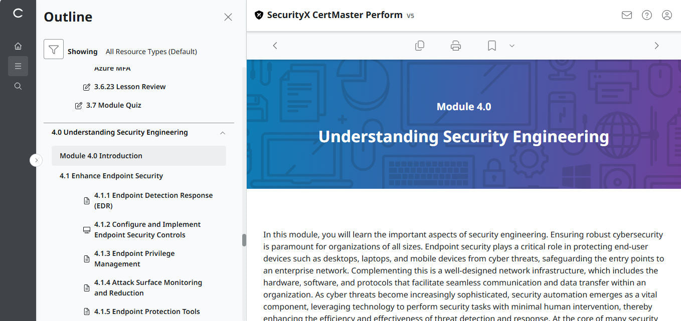 CompTIA CertMaster Perform – SecurityX CASP+ CAS-005 - 3ヶ月アクセス