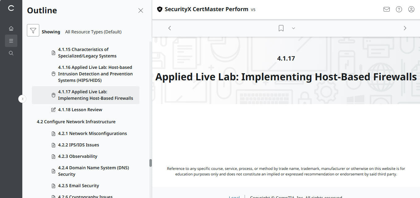 CompTIA CertMaster Perform – SecurityX CASP+ CAS-005 - 3ヶ月アクセス