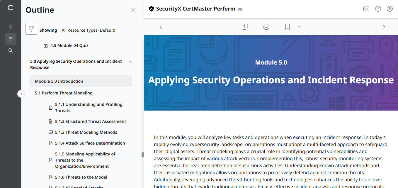 CompTIA CertMaster Perform – SecurityX CASP+ CAS-005 - 3ヶ月アクセス