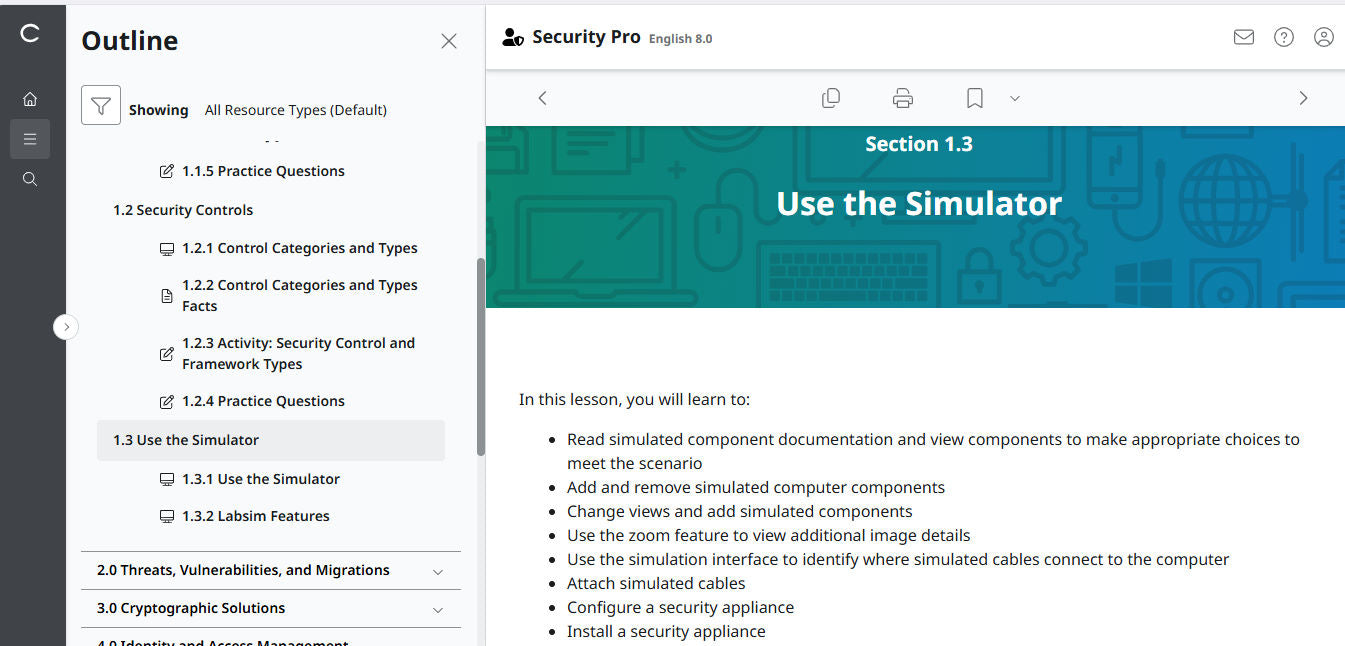 TestOut Security Pro สำหรับ Security+ (SY0-701) - สิทธิ์เข้าใช้งาน 3 เดือน