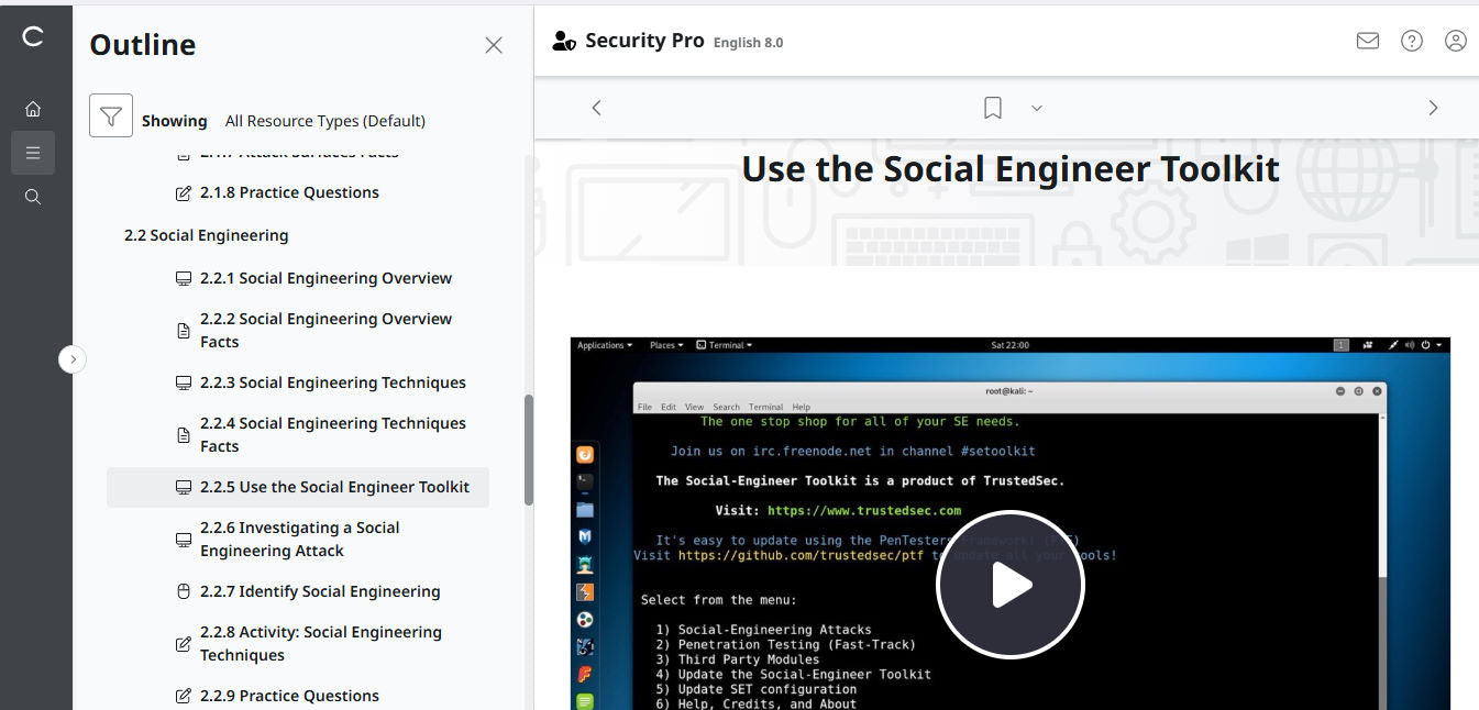 TestOut Security Pro สำหรับ Security+ (SY0-701) - สิทธิ์เข้าใช้งาน 3 เดือน