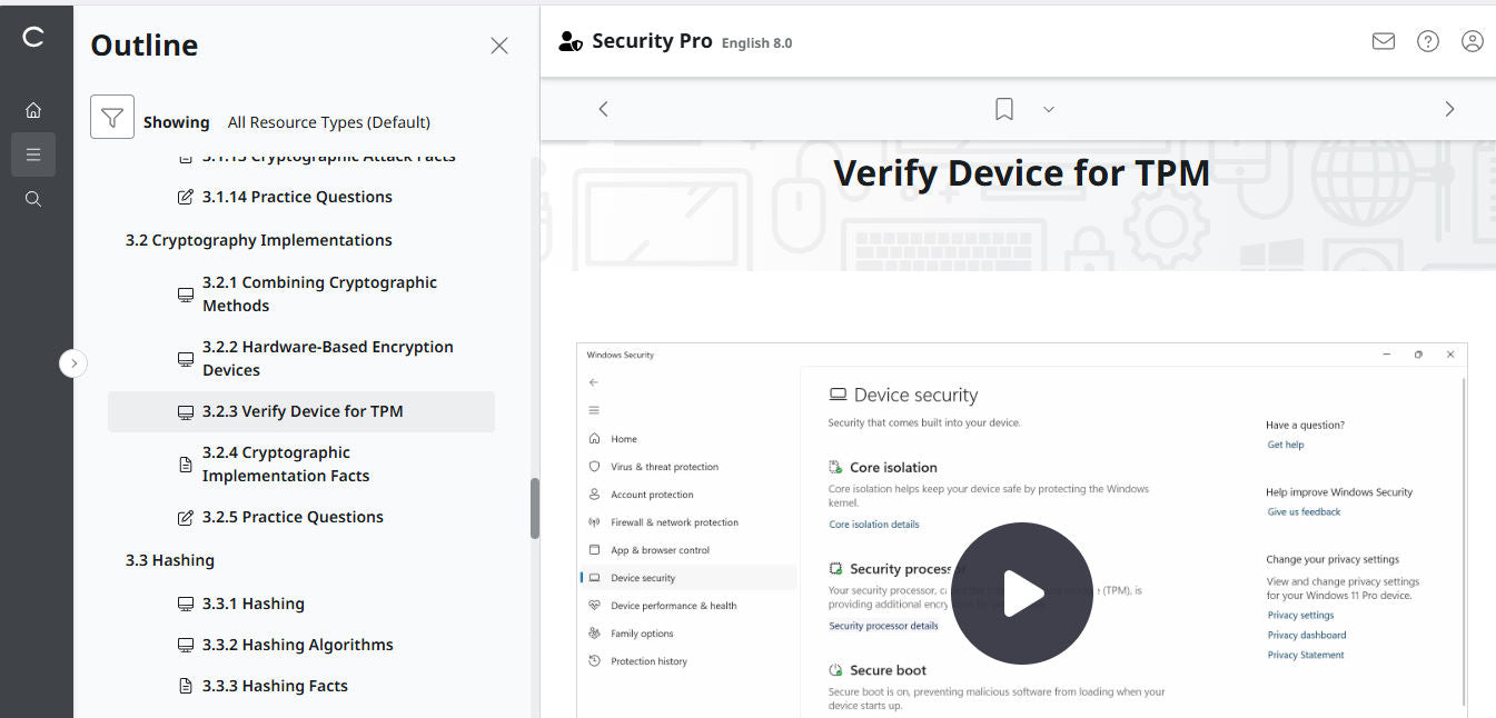 TestOut Security Pro สำหรับ Security+ (SY0-701) - สิทธิ์เข้าใช้งาน 3 เดือน