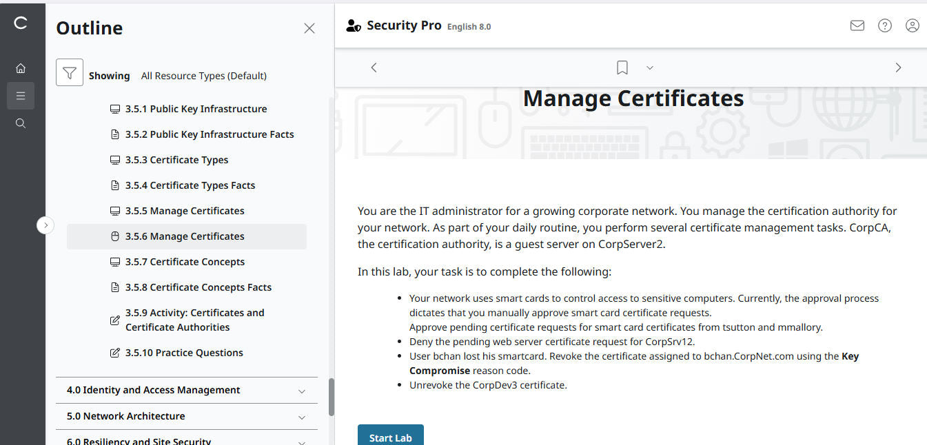 TestOut Security Pro สำหรับ Security+ (SY0-701) - สิทธิ์เข้าใช้งาน 3 เดือน