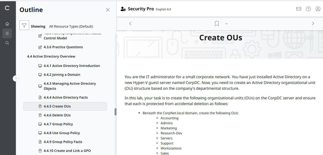 TestOut Security Pro สำหรับ Security+ (SY0-701) - สิทธิ์เข้าใช้งาน 3 เดือน