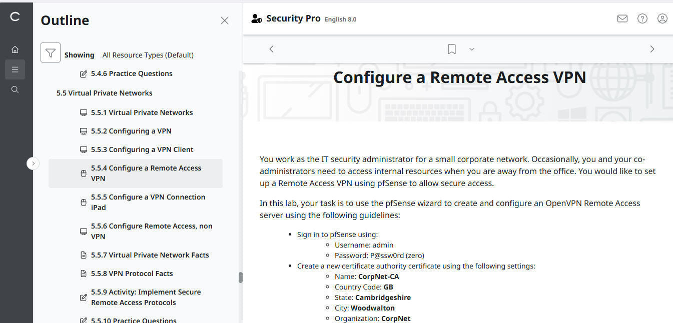 TestOut Security Pro สำหรับ Security+ (SY0-701) - สิทธิ์เข้าใช้งาน 3 เดือน