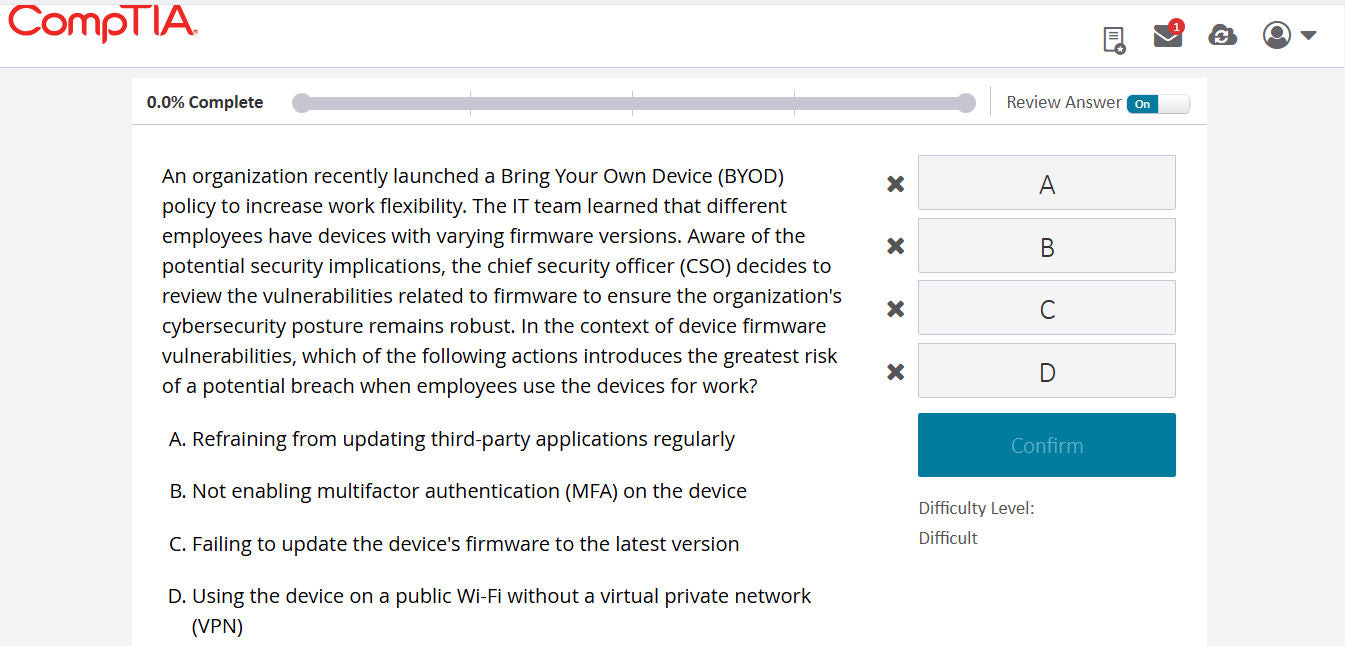 CompTIA Security+ CertMaster เรียนรู้ + ห้องปฏิบัติการ (SY0-701) (3 เดือน)