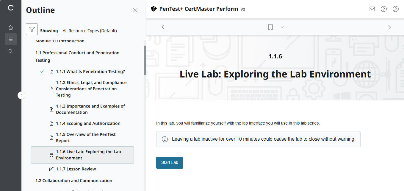 CertMaster Perform for CompTIA PenTest+ PT0-003 (V3) - 3ヶ月アクセス