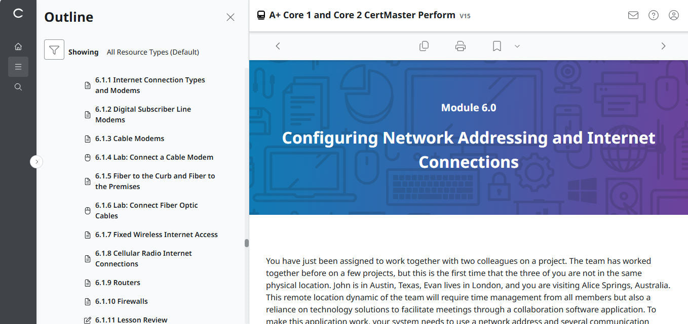 CompTIA A+ Core 1 &amp; 2 CertMaster Perform (V15) (4ヶ月アクセス)