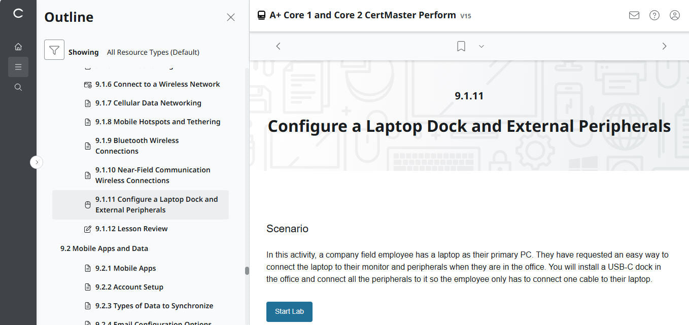 CompTIA A+ Core 1 &amp; 2 CertMaster Perform (V15) (4ヶ月アクセス)