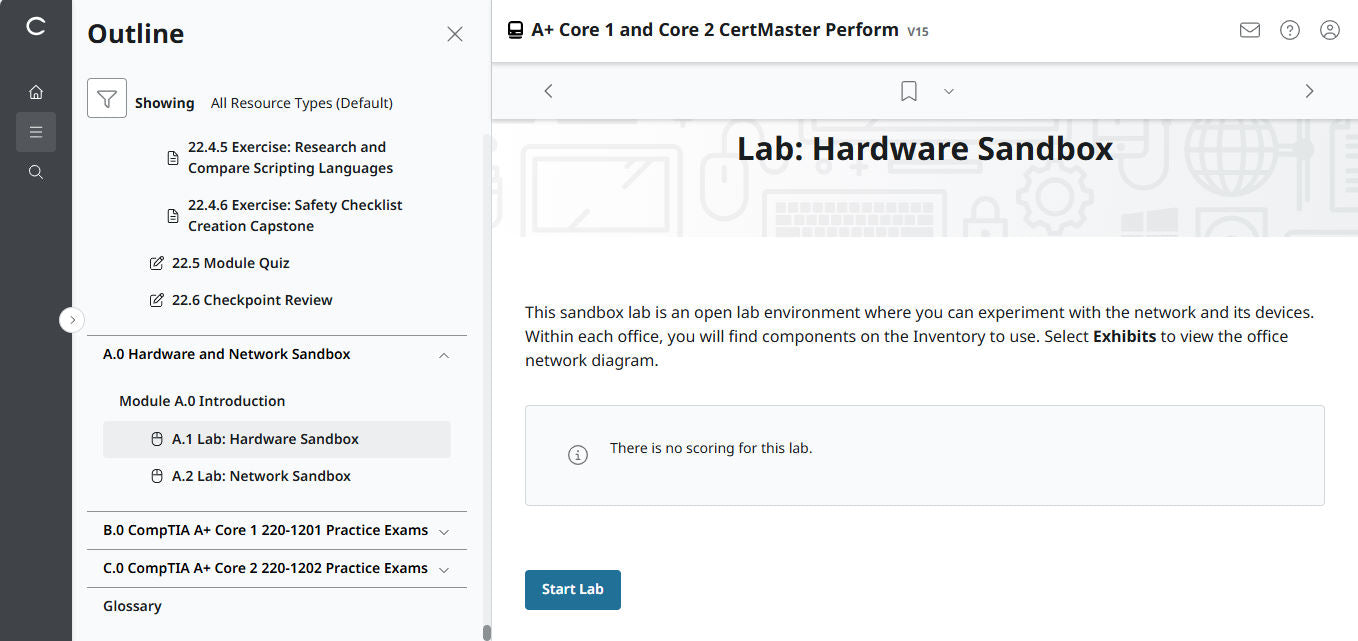 CompTIA A+ Core 1 &amp; 2 CertMaster Perform (V15) (4ヶ月アクセス)
