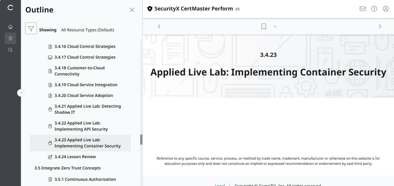 CertMaster Perform for CompTIA SecurityX (CASP+) CAS-005 3ヶ月アクセス（🛒特別オファー） 