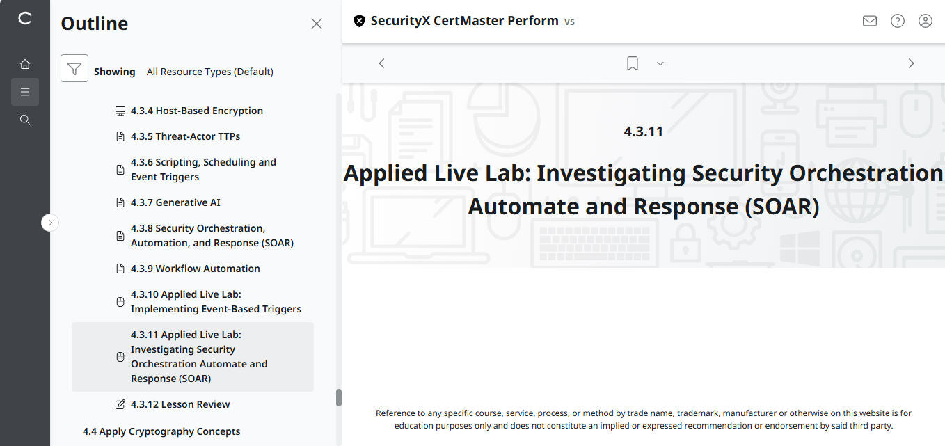 CertMaster Perform for CompTIA SecurityX (CASP+) CAS-005 3ヶ月アクセス（🛒特別オファー） 