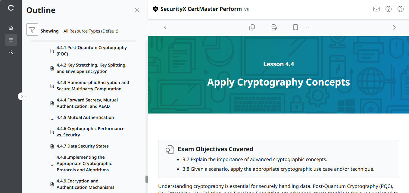 CertMaster Perform for CompTIA SecurityX (CASP+) CAS-005 3ヶ月アクセス（🛒特別オファー） 